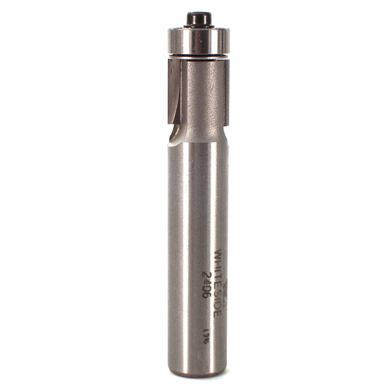 Two Flute Flush Trim Router Bit with Double Bearing - 1/2" SH - Diameter:1/2" - Cutting Length:1/2"